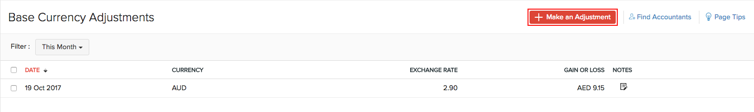 Base Currency Adjustments