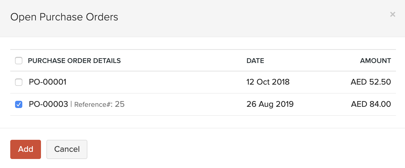 Add Purchase Order Details