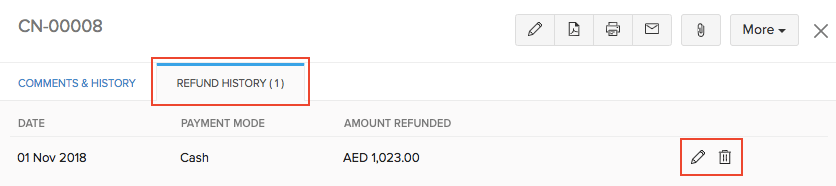 Refund History