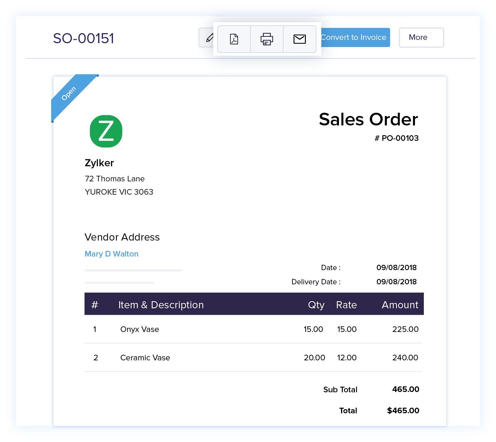 Create Copies of Sales Orders - Sales Order System | Zoho Books