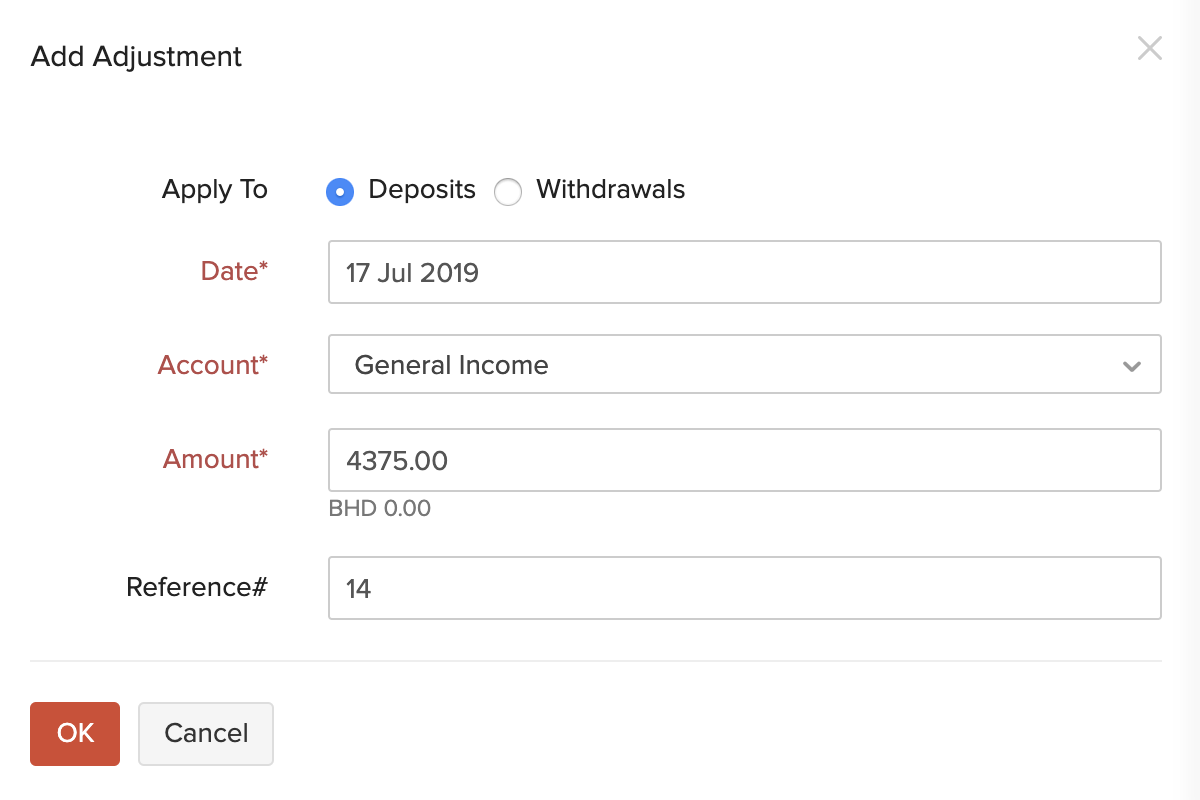 Adjustment Amount