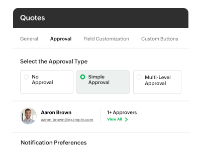 Setup an invoice approval workflow | Zoho Billing