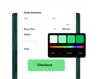 Customizable checkout button | Zoho Billing