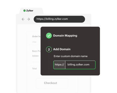 Create custom domain | Zoho Billing