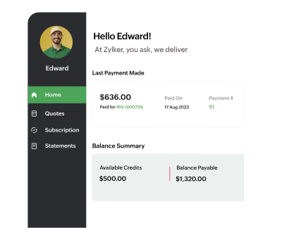 Customizable customer portal | Zoho Billing