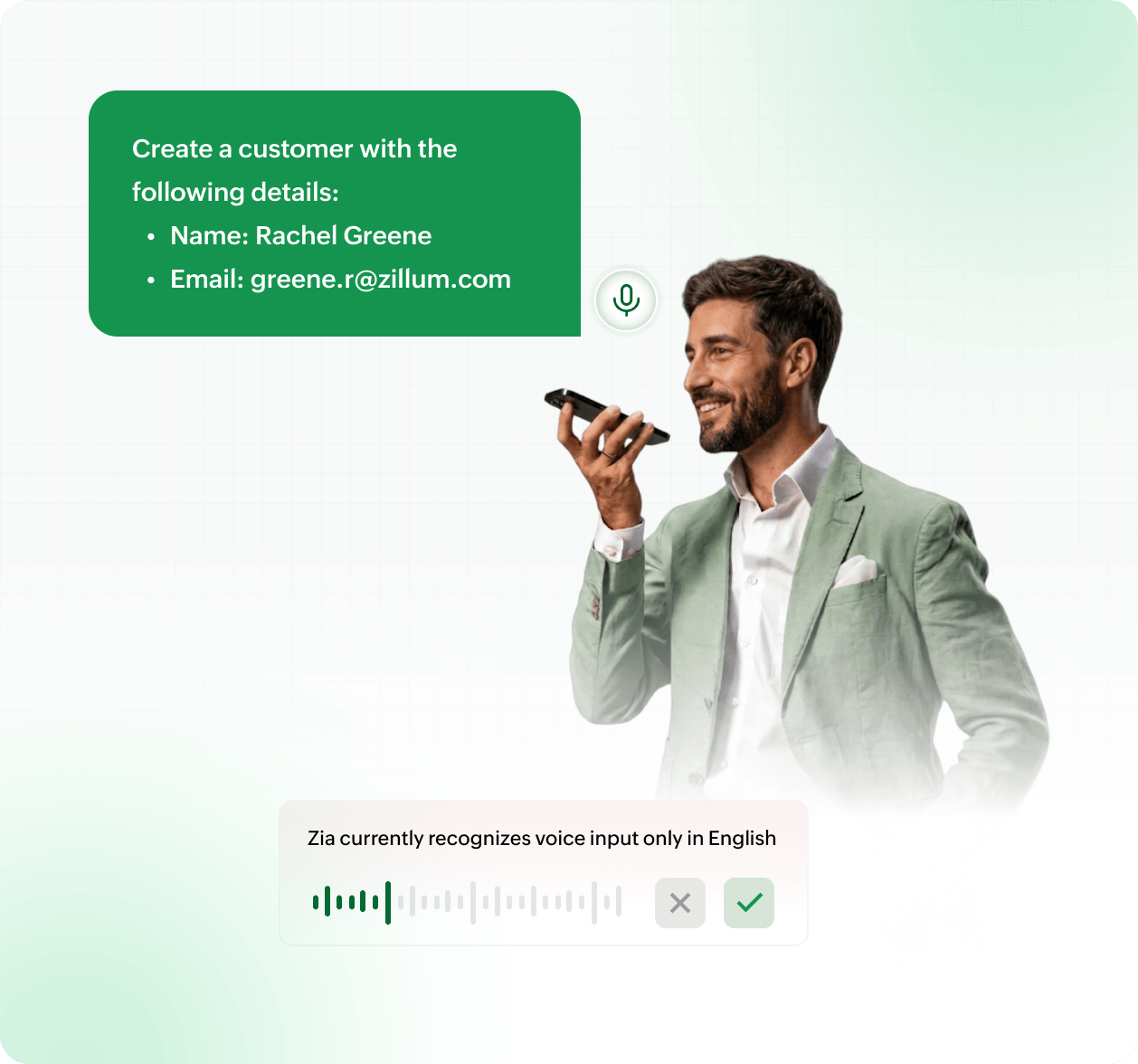 Use voice to work hands-free