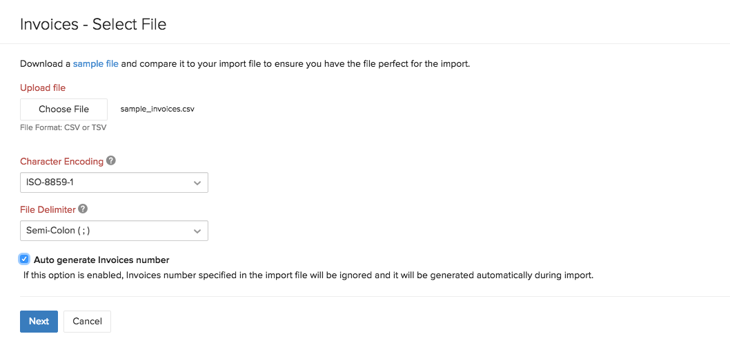 Select File Screen