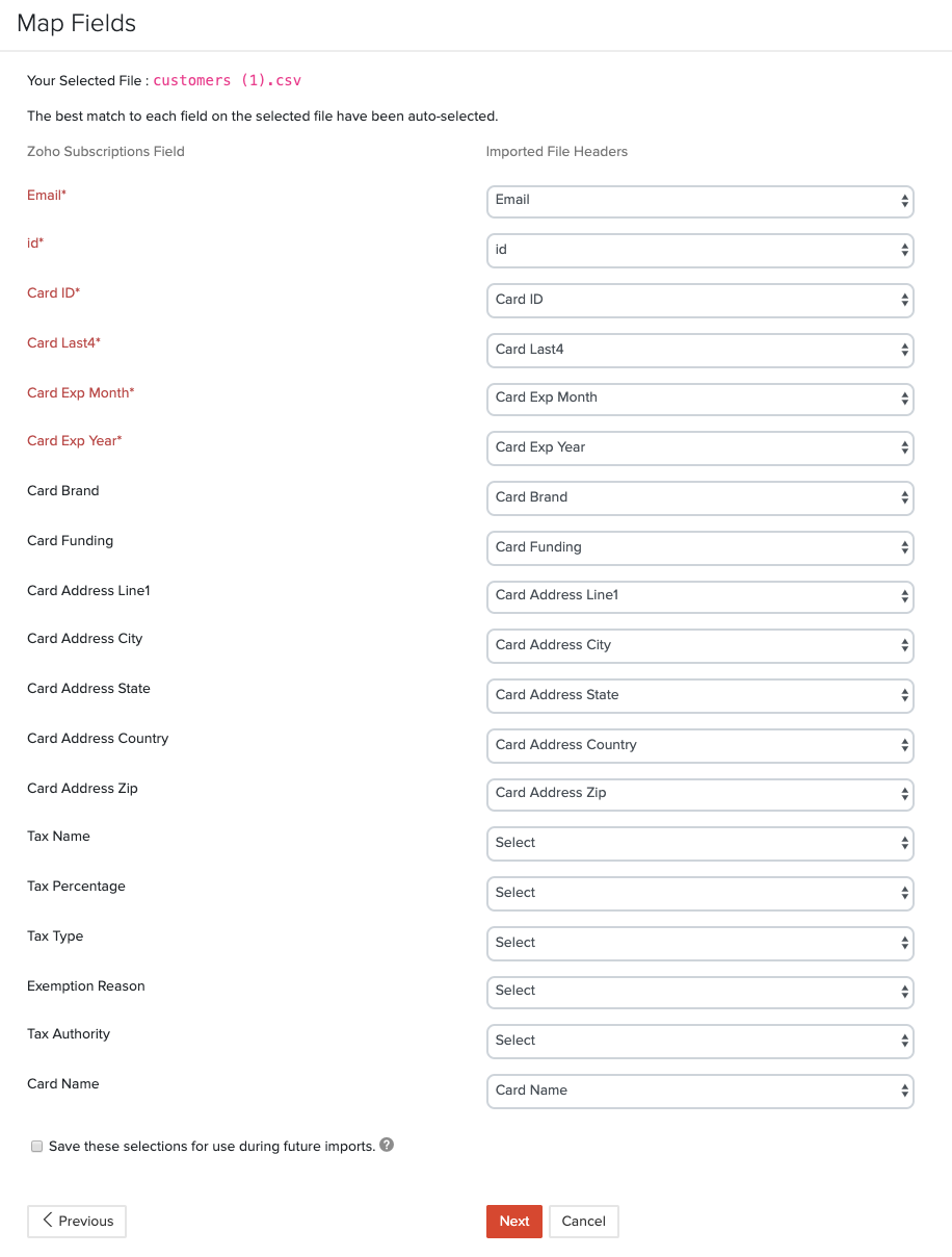 Stripe Card Export