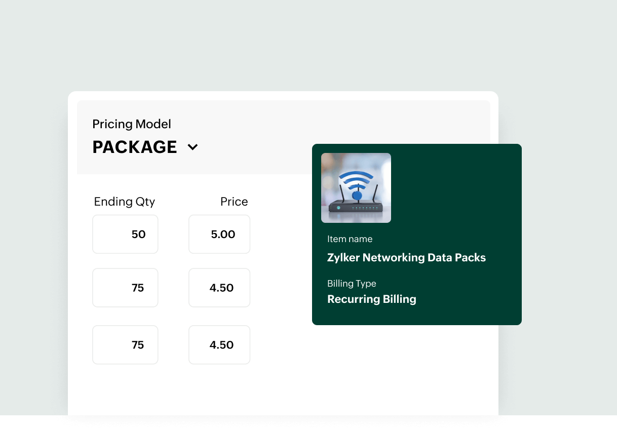 Pricing methods - Package Pricing | Zoho Billing