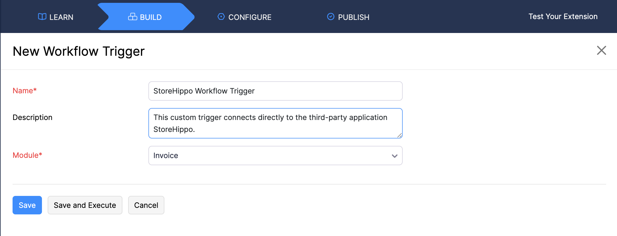 Custom Workflow Triggers Fields