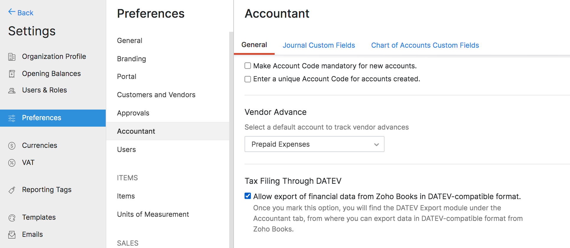 Export Data To DATEV