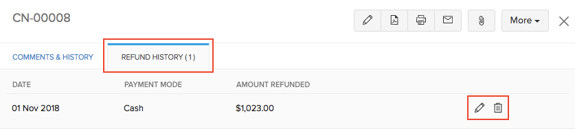 Refund History