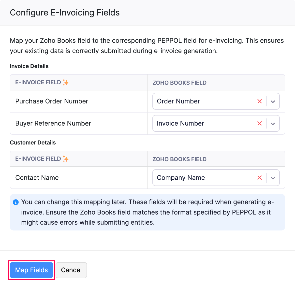 Configure Field Mapping