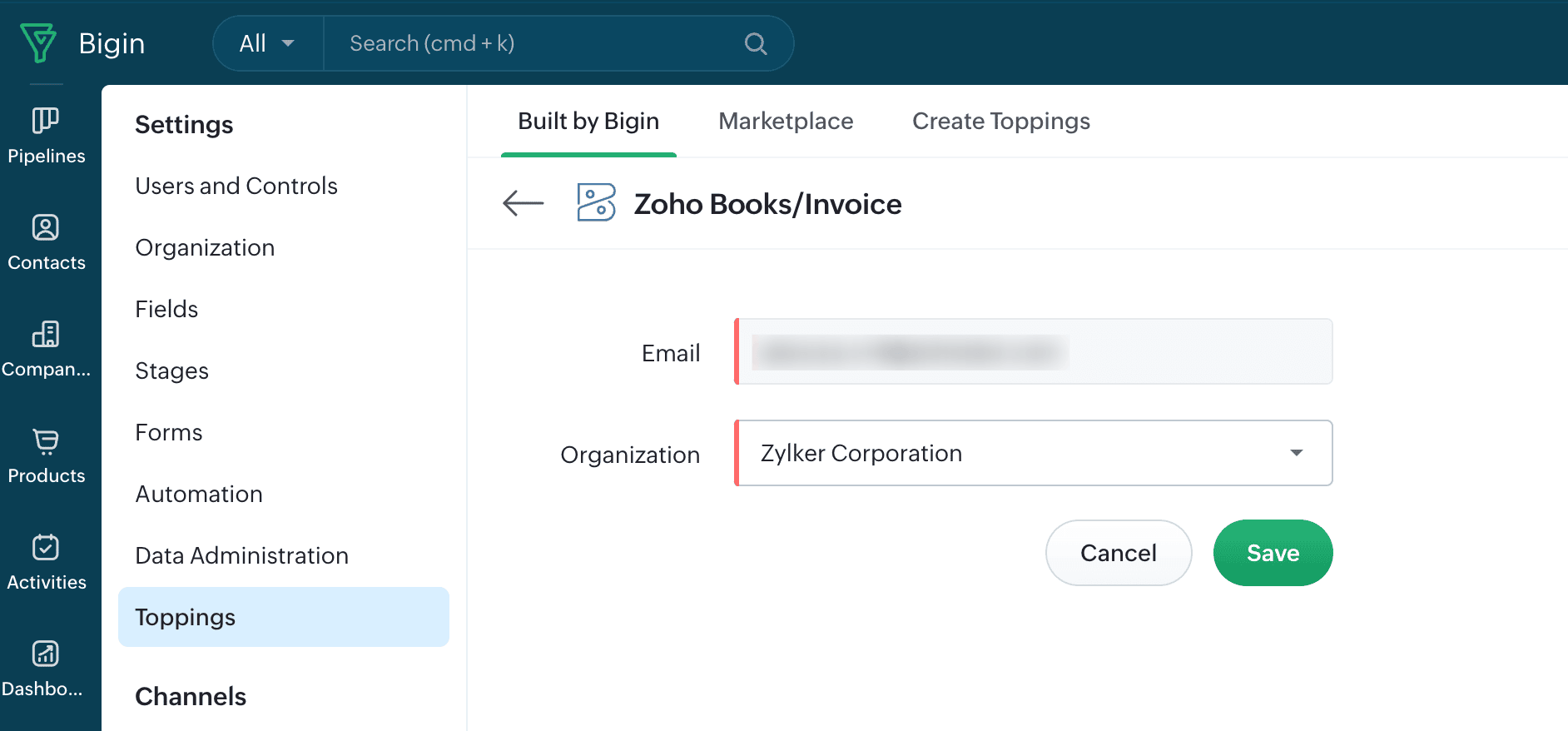 Select Organization