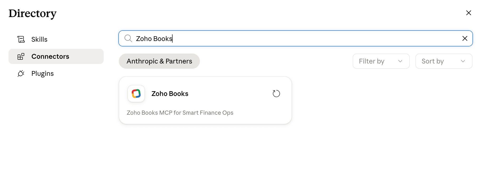 Zoho Books Connectors