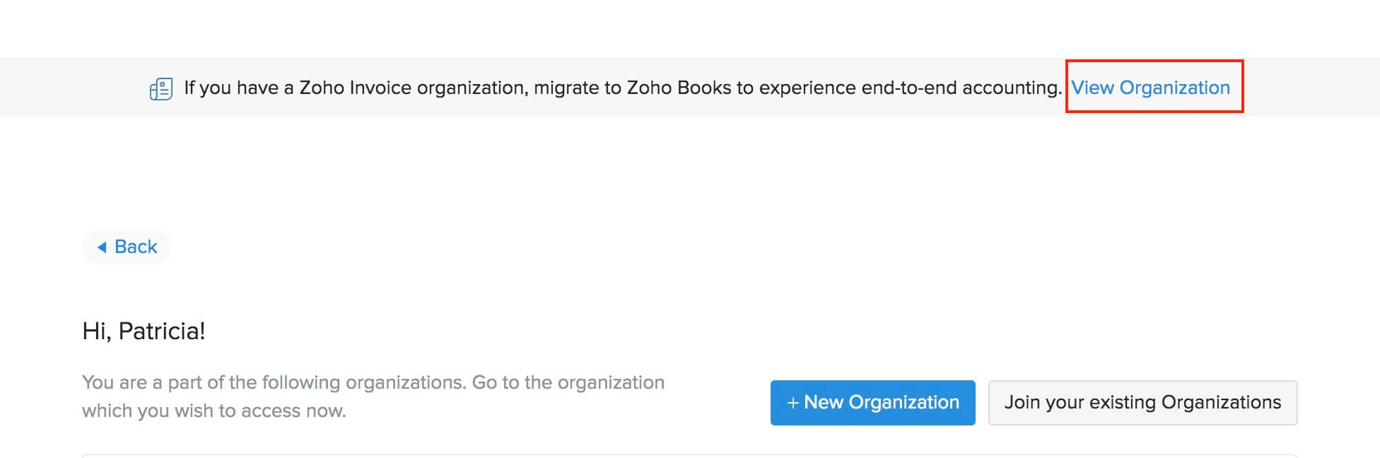 Upgrade to Zoho Books