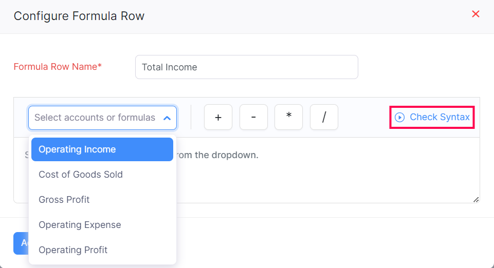 Add New Formula Row