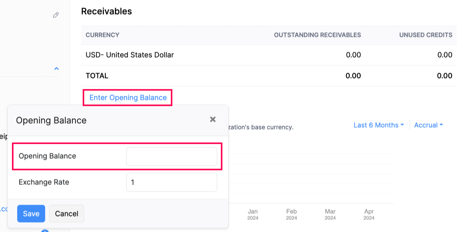 Balances for Existing Customers