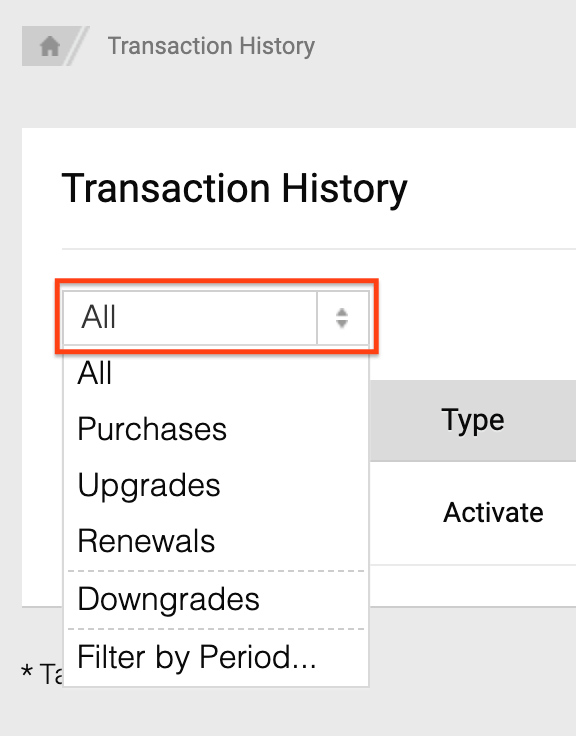 Filter Transactions