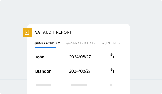 VAT Audit reports