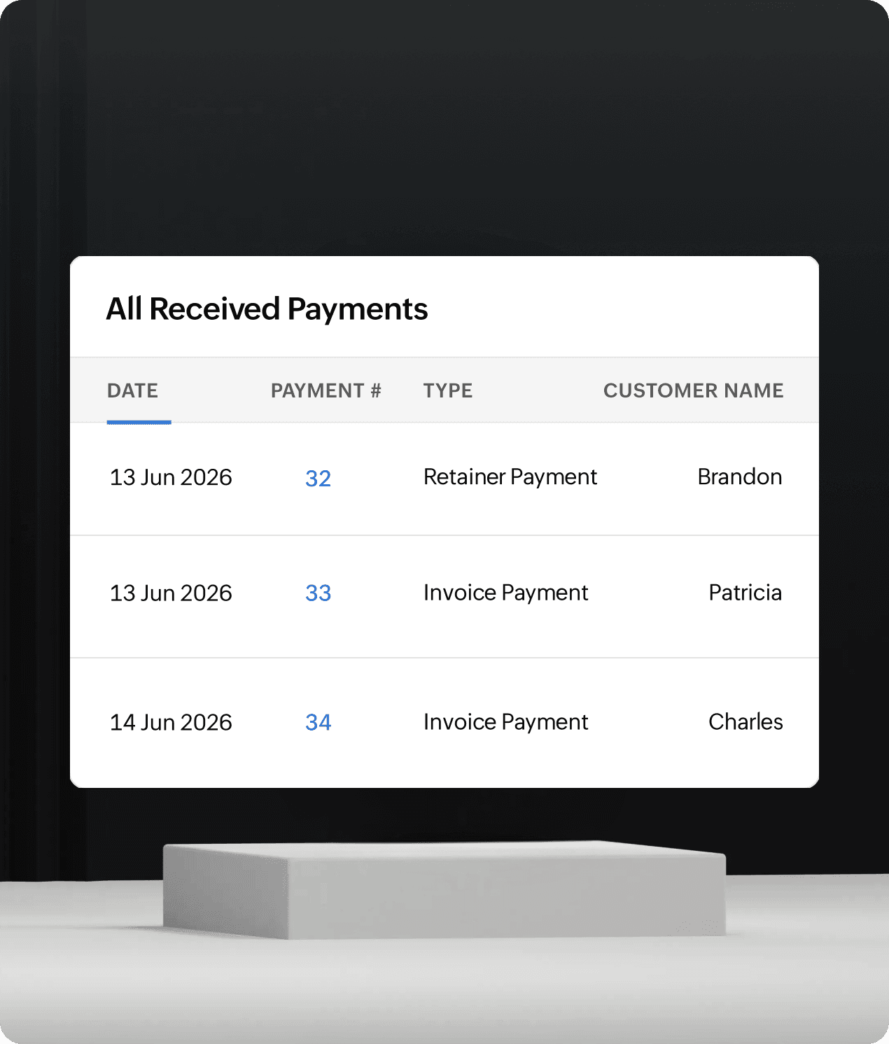 Track every payment as it comes in