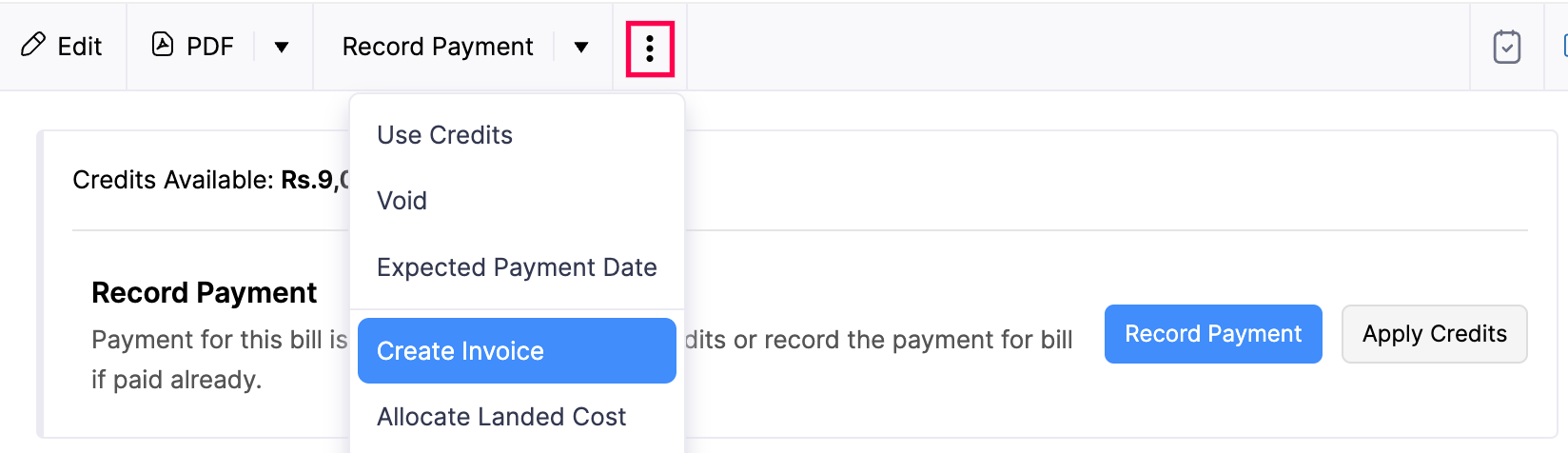 Create Invoice