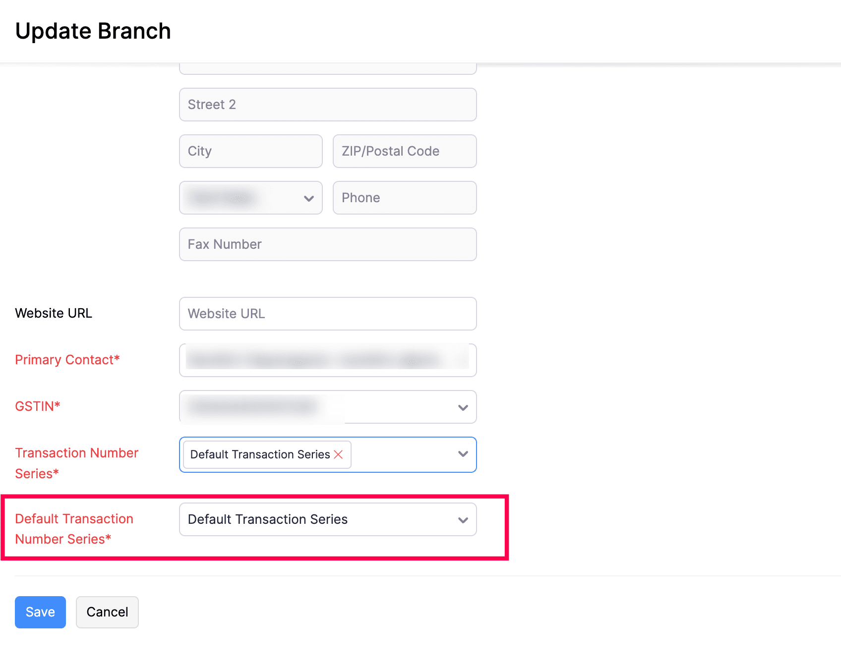 Default Transaction Series