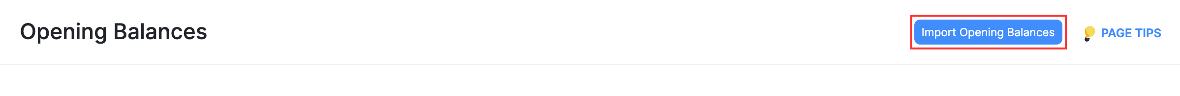 Click 'Import Opeing Balances'