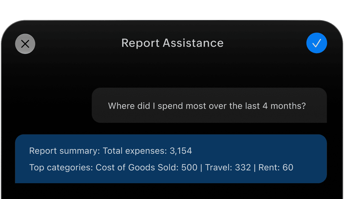 AI-powered expense report chat on Zoho Books