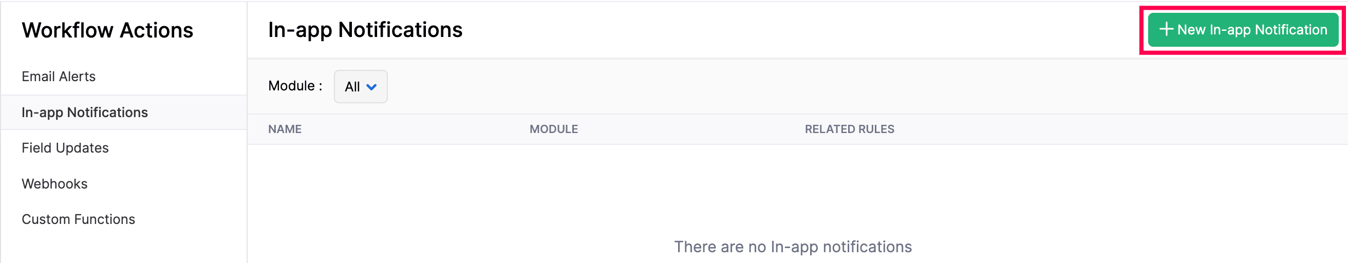 In-app Notification