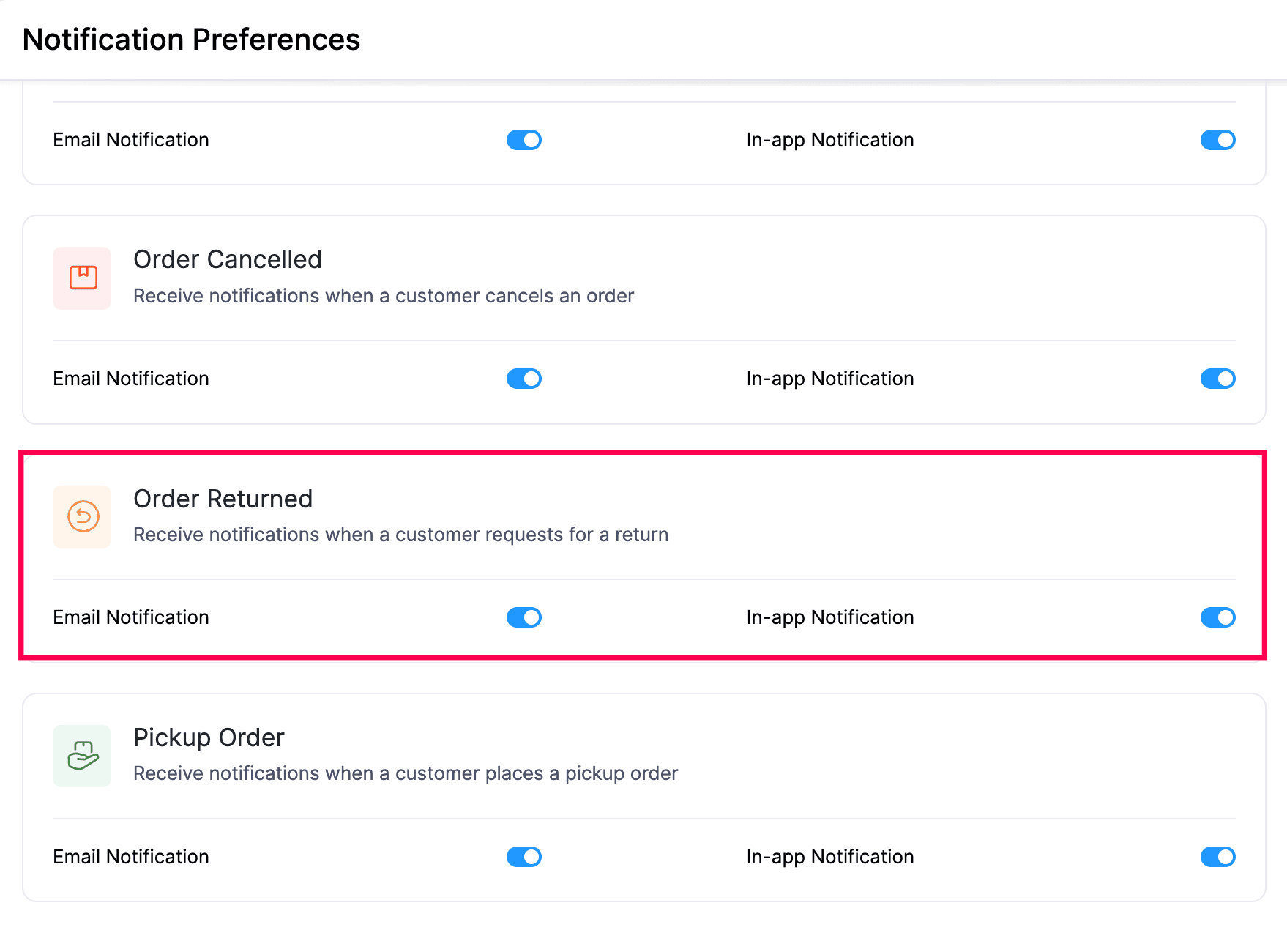 Notification Preferences