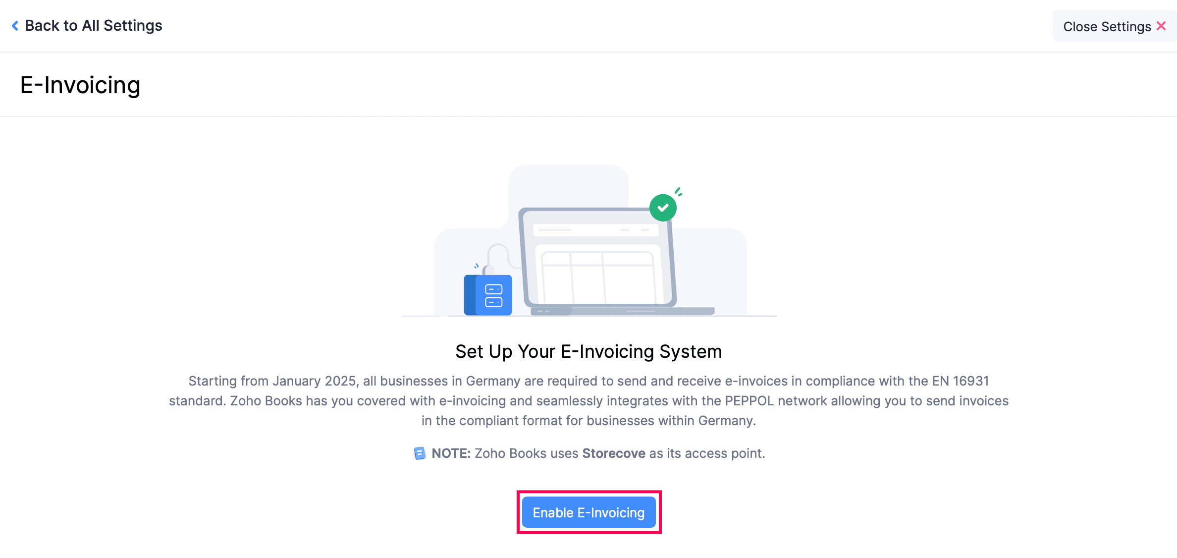Enable E-Invoicing