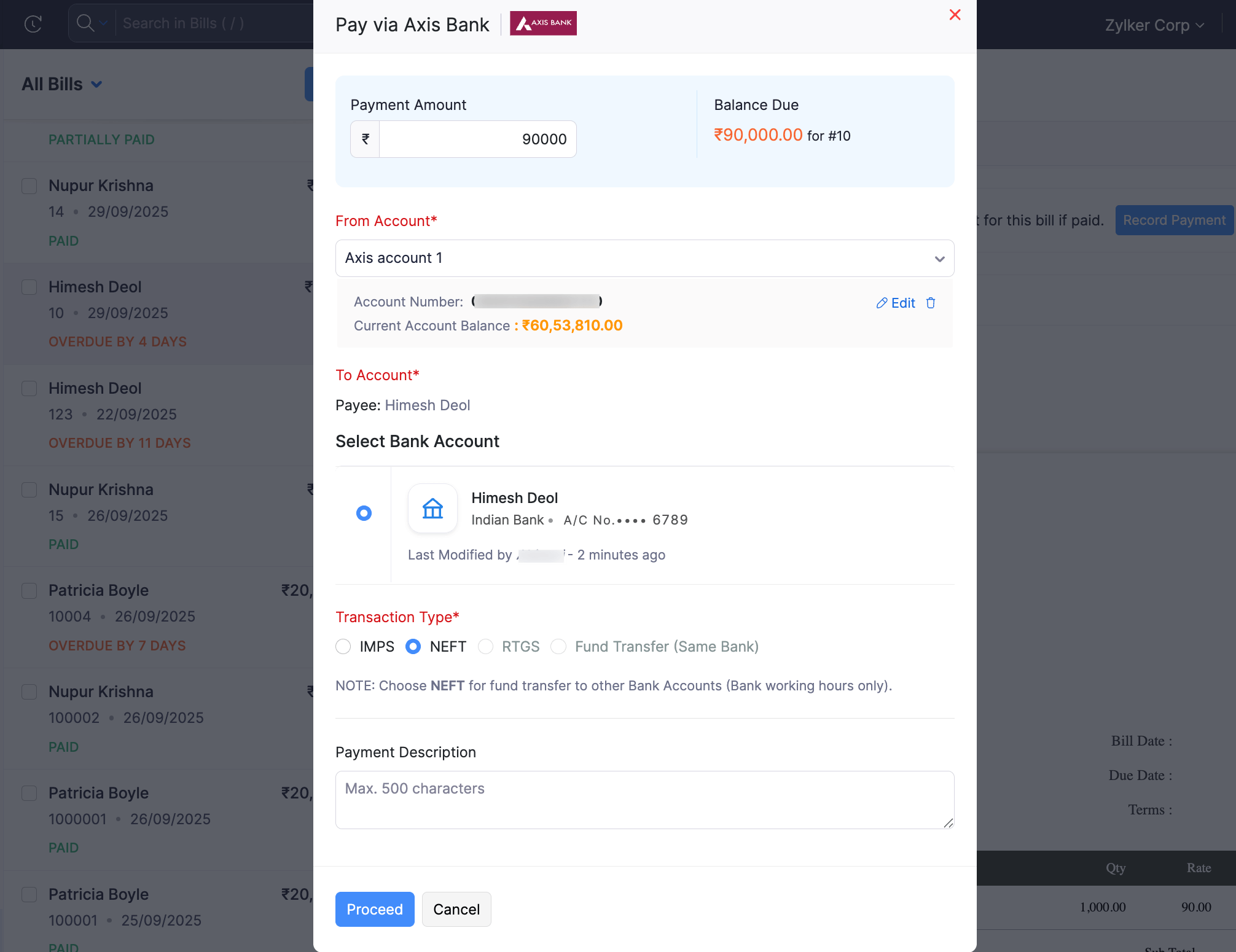 Individual Bill Pay