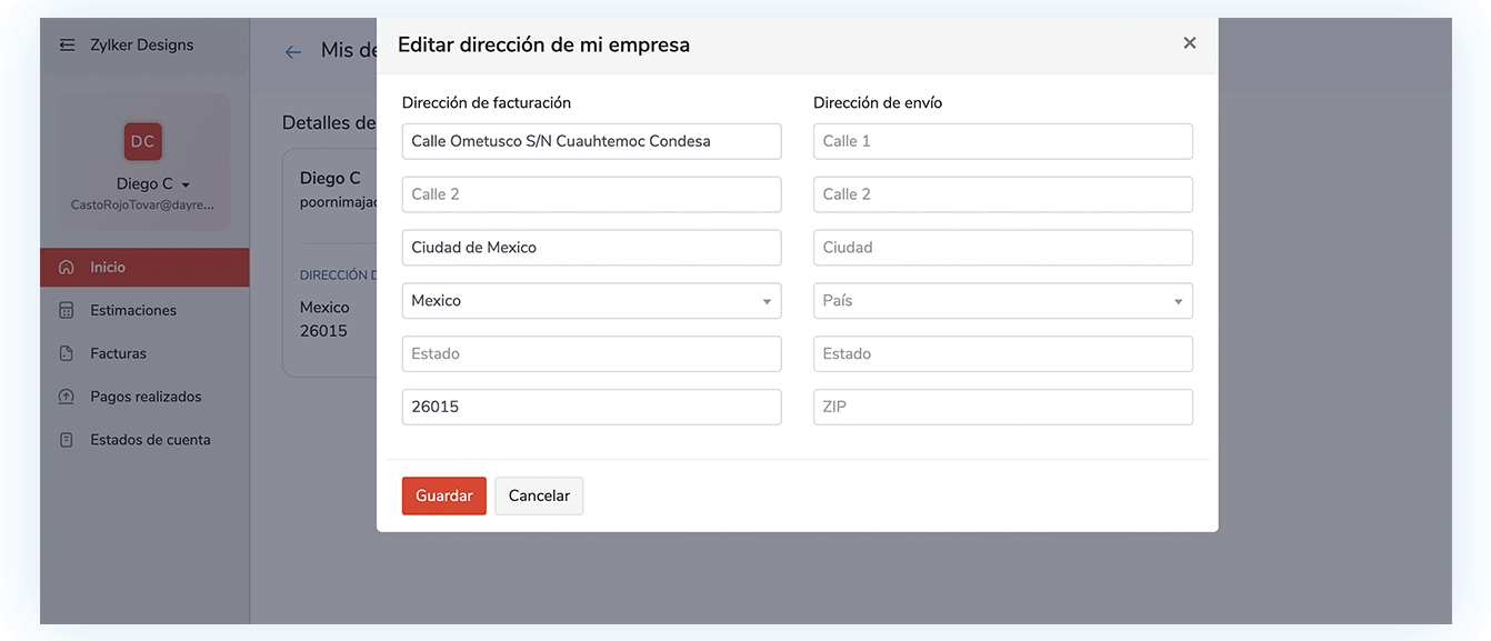 Portal de autoservicio del cliente - Software de contabilidad en línea con portal del cliente | Zoho Books