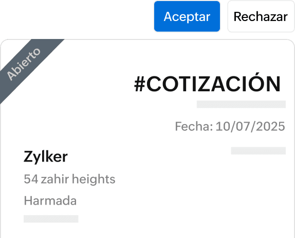 Cliente aprobando una cotización en el portal