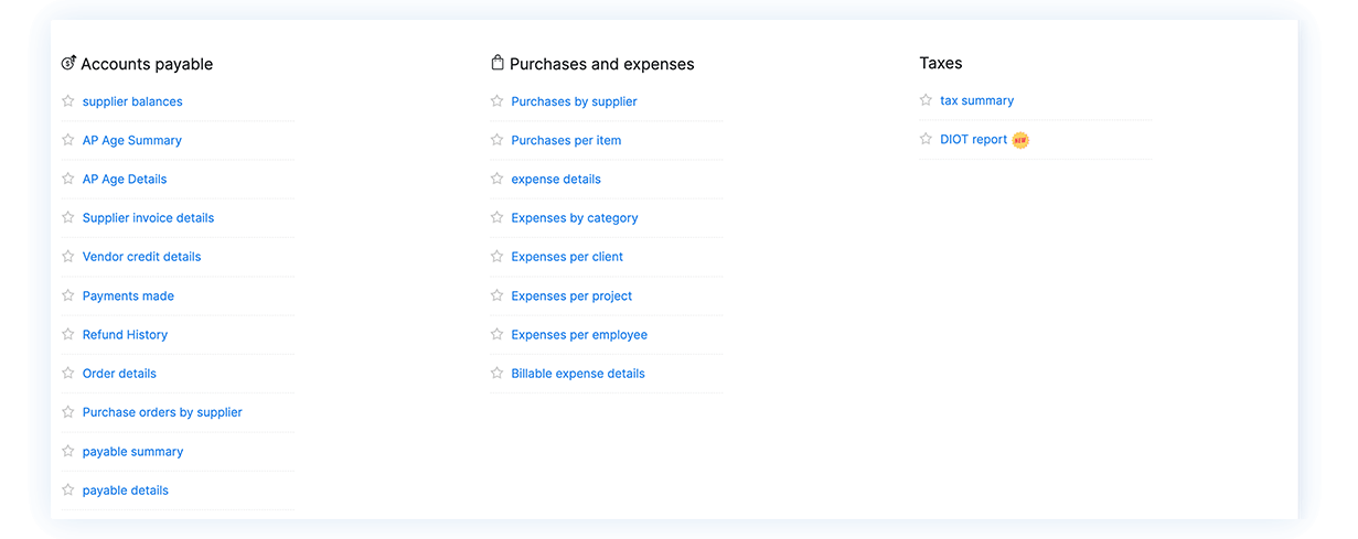 Informes de compra: software de órdenes de compra para pequeñas empresas | Libros Zoho