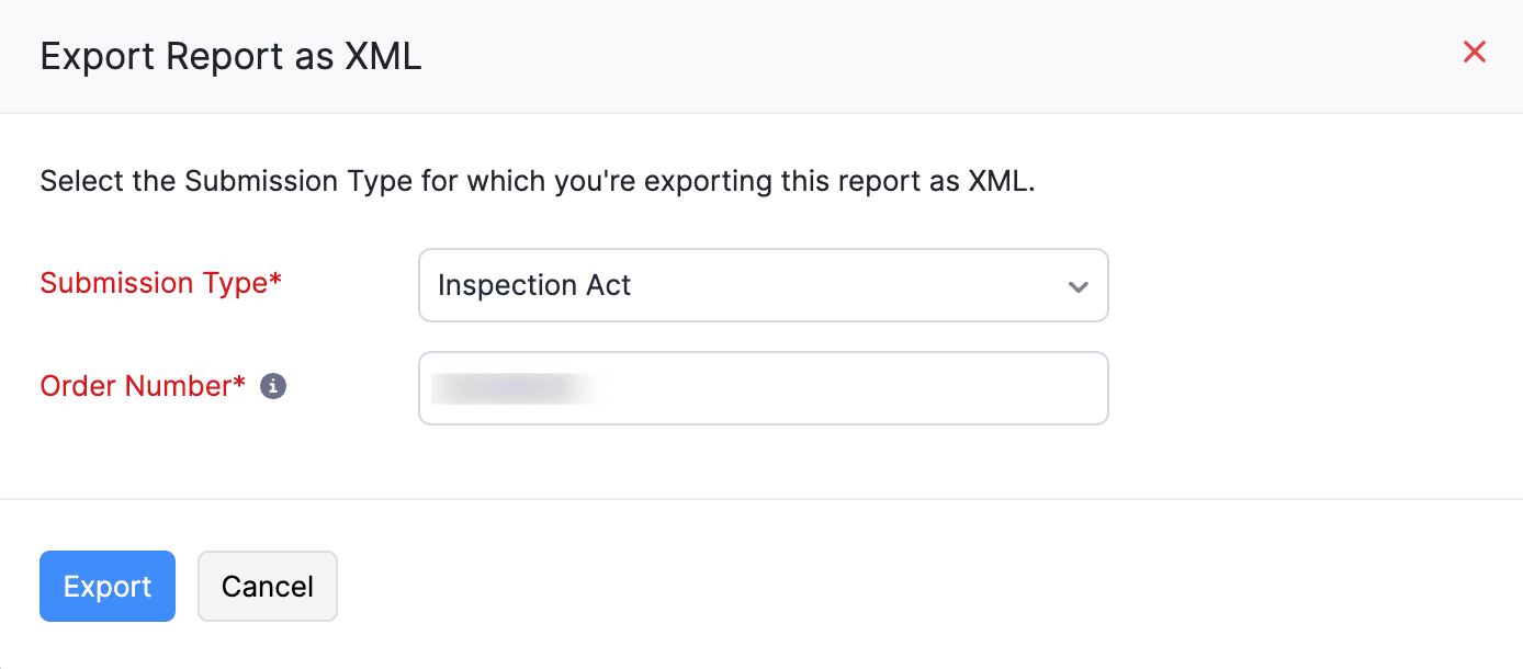 Export Popup - IA