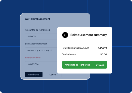 An image showing fast and accurate reimbursements in Zoho Expense.