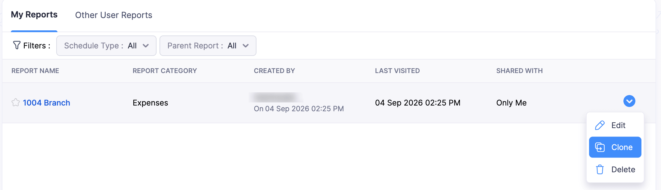 Clone Custom Reports