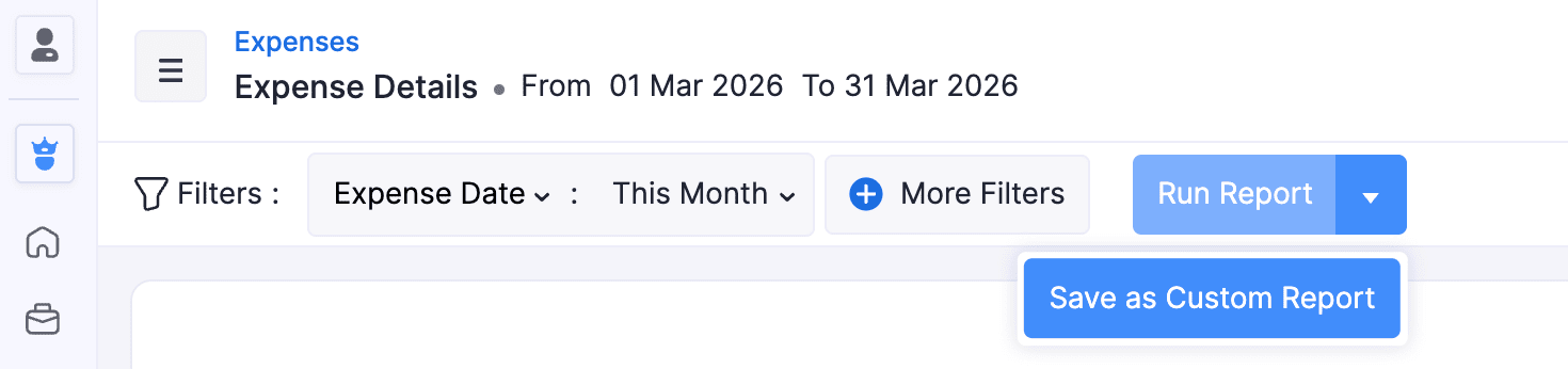 Save as CUstom Report