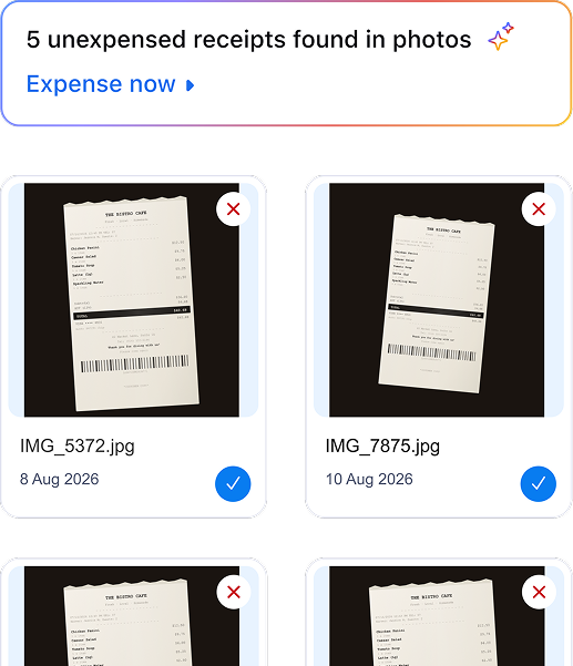 Receipt intelligence in Zoho Expense