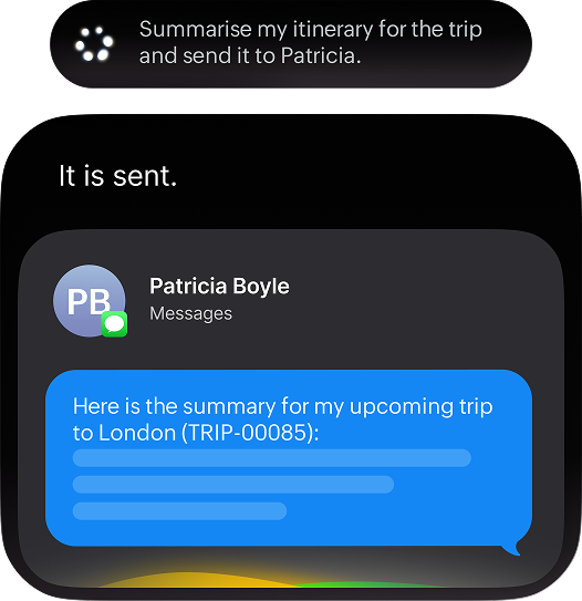 Smart share with Siri in Zoho Expense