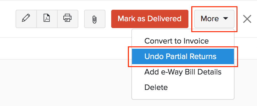 Undo Partial Returns