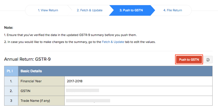 Push GSTR-9