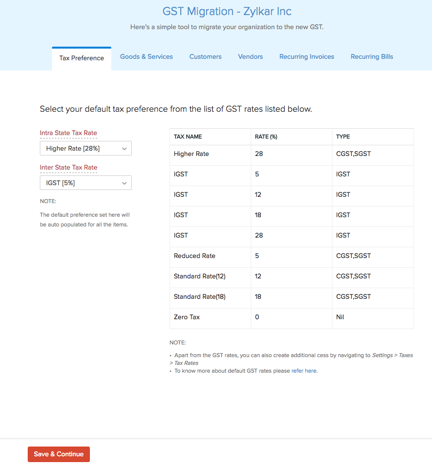 Enable GST Settings