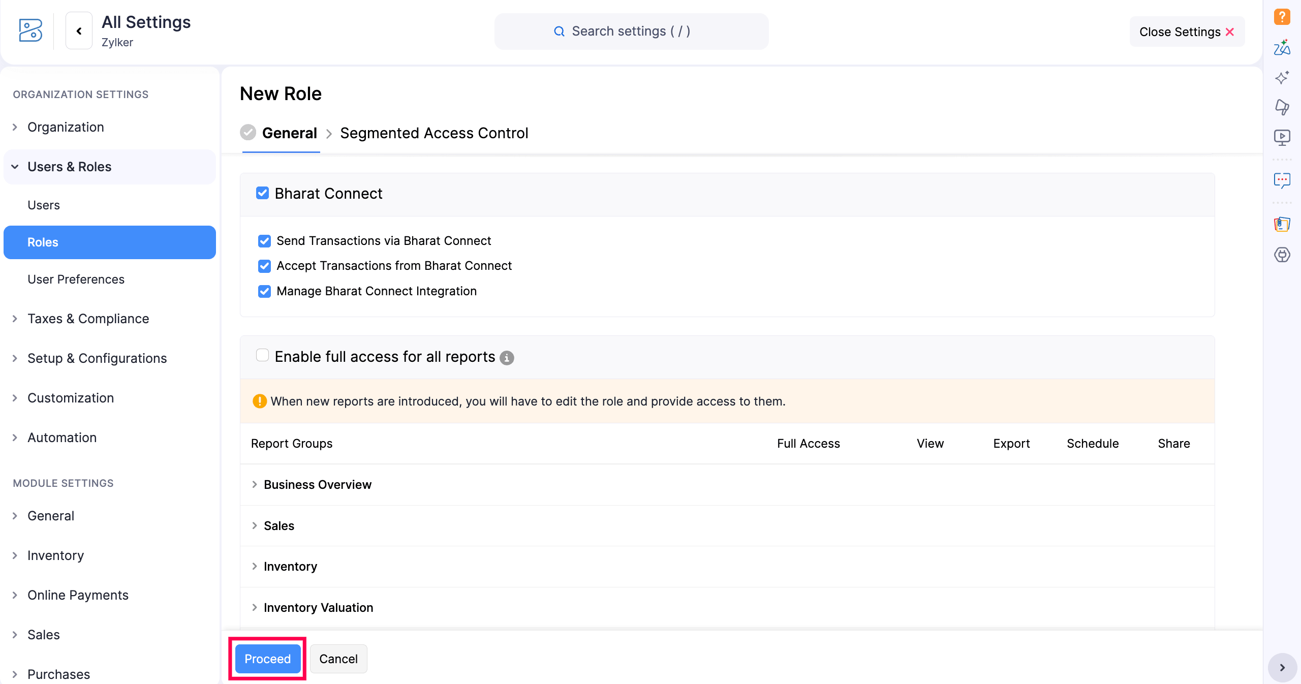 Assign Roles and Permissions