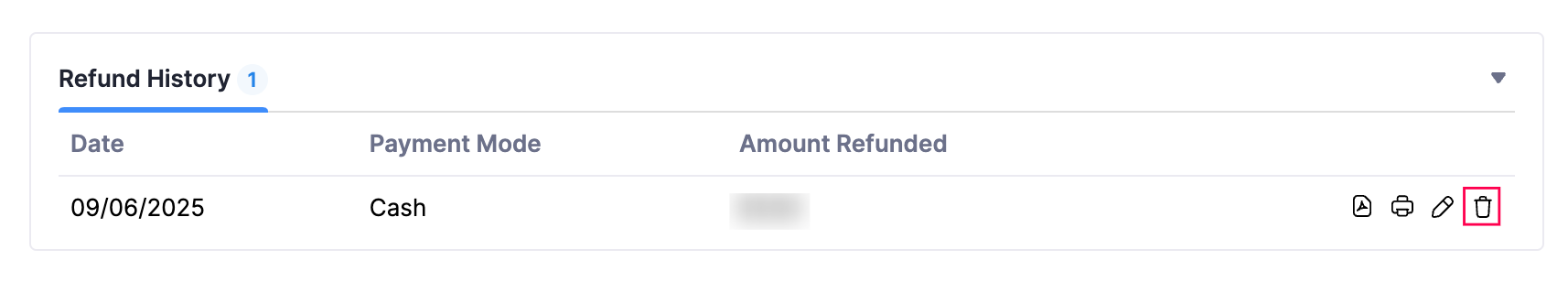 Delete a Refund