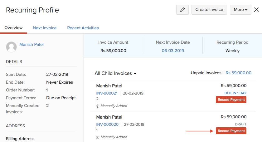 Create Invoice