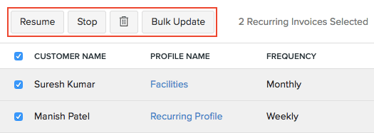 Bulk Actions