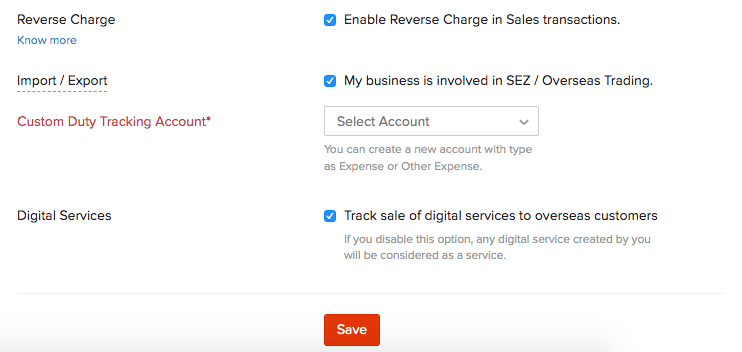 GST Settings